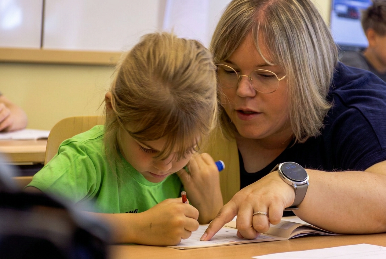 Kinder kochen gemeinsam im Schulalltag der Giraffen.Schule